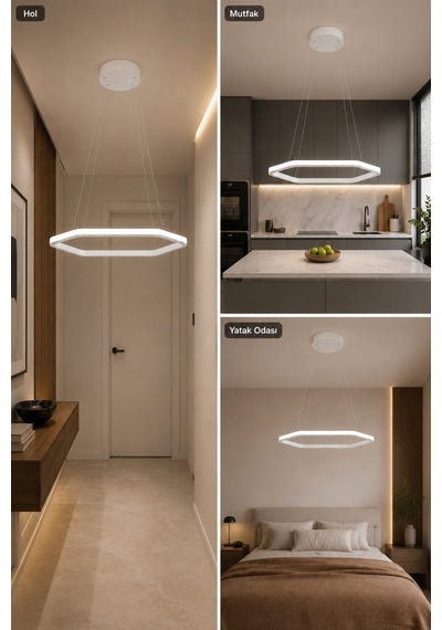 AvizeGO Ares Led Sarkıt Avize Beyaz Işık