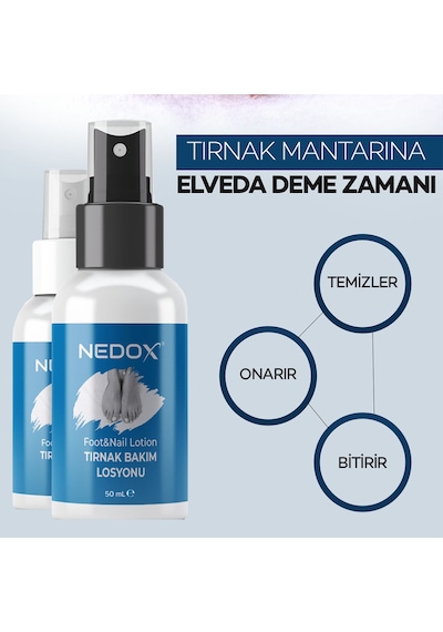 Nedox El Ayak ve Tırnak ı için Pratik Bakım Sprey ve Losyon Seti 2 x 50 ML