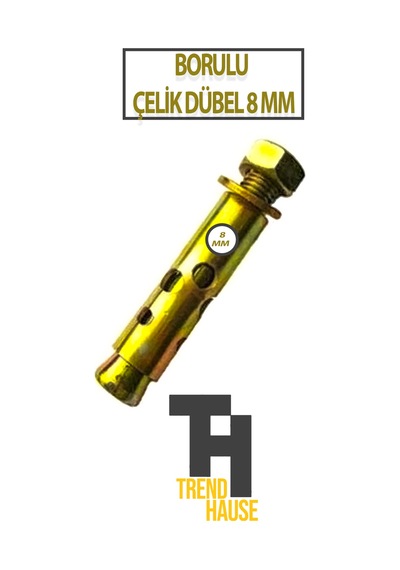 Borulu Çelik Dübel 8 Mm 20 Adet