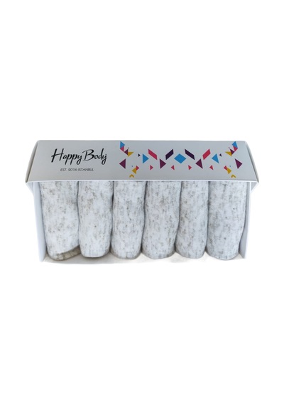 Happy Body Happybody Çorap (Art..:35269) Keten 6 Çift Bayan Soket Özel Kutu EKRU/KETEN