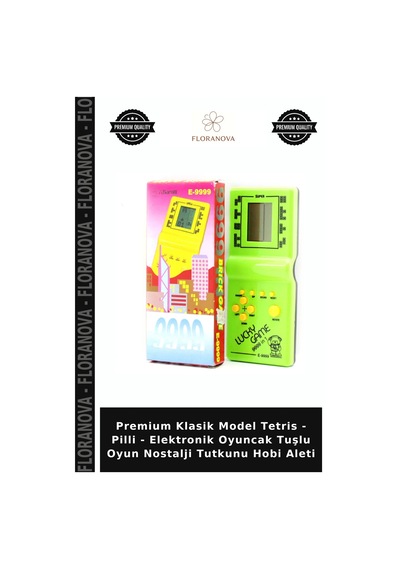 Premium Klasik Model Tetris - Pilli - Elektronik Oyuncak Tuşlu Oyun Nostalji Tutkunu Hobi Aleti