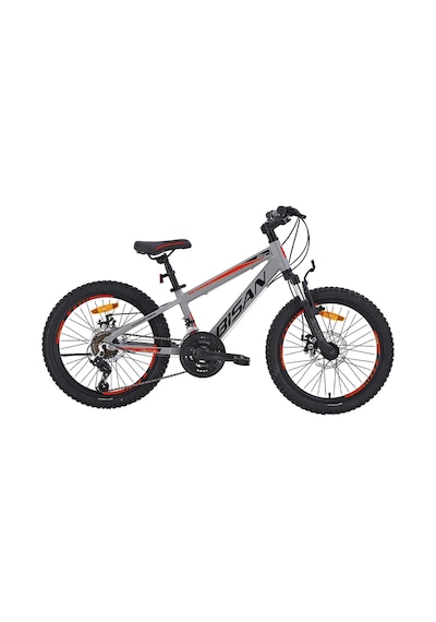 Bisan Cooper Çocuk Bisikleti 30 Cm Md 24 Jant 21 Vites Açık Gri Kırmızı Gri - Kırmızı