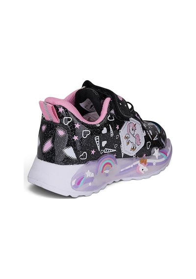 Kuromi 727 Kız Çocuk Işıklı Sneaker Siyah