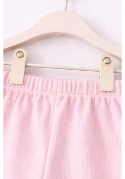 For My Baby Fitilli Kumaş 2 Li Kız Bebek Takım Şortlu Yazlık Pudra Pembe