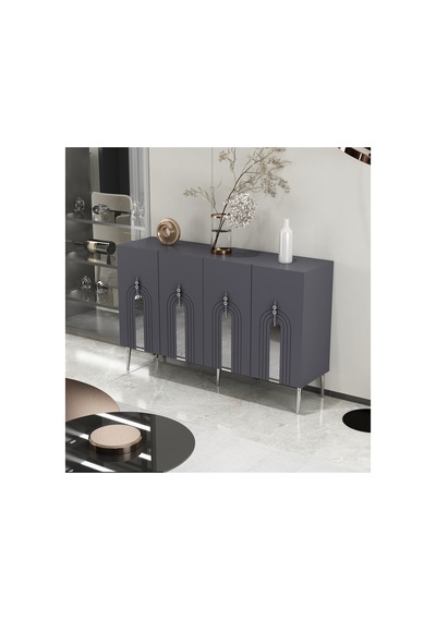Garden 120 Cm Konsol Tv Sehpası Çok Amaçlı Dolap Antrasit-gümüş Antrasit-gümüş Garden 120 Cm Konsol Tv Sehpası Çok Amaçlı Dolap Antrasit-gümüş Antrasit-gümüş