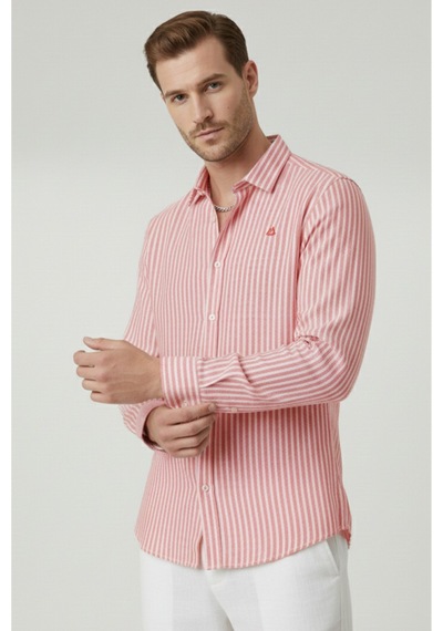 Deepsea Kırmızı Slim Fit Çizgili %100 Pamuk Erkek Gömlek Nefes Alan Şık Günlük Gömlek 2602626 Kırmızı Deepsea Kırmızı Slim Fit Çizgili %100 Pamuk Erkek Gömlek Nefes Alan Şık Günlük Gömlek 2602626 Kırmızı