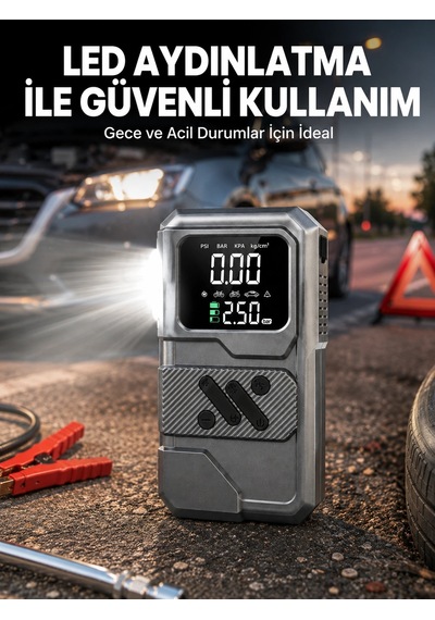 Çok Fonksiyonlu Akü Takviye Ve Taşınabilir Hava Kompresörü 1 23175874