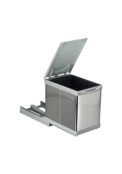 Çöp Kovası Raylı Otomatik 30Cm Paslanmaz 16Lt Açık Gri