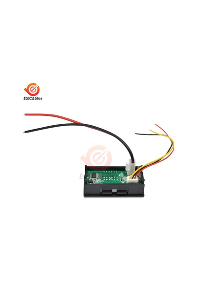 3bit 100v 10a-dc 100v 200v 10a 4 Haneli Yüksek Hassasiyetli Voltmetre Ampermetre Mavi + Kırmızı Led Amp Çift Ekran Dijital Volt Metre Ölçer