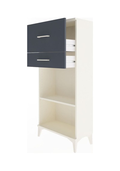 Arges Dolap Tek Raflı 2 Çekmeceli 60x30x134 Aytaşı-antrasit Aytaşı
