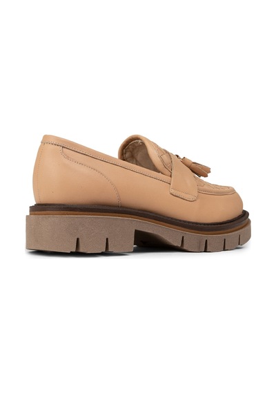 Deery Kadın Bej Hakiki Deri Loafer Ayakkabı - F2267zpdre01 Bej