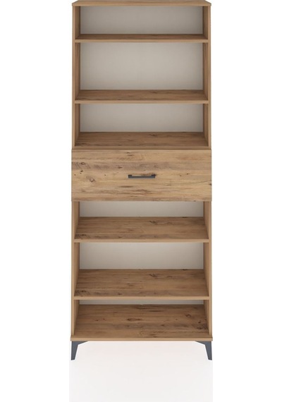 Arges Dolap 5 Raflı Tek Çekmeceli 88x30x221 Çam-çam Atlas Çam