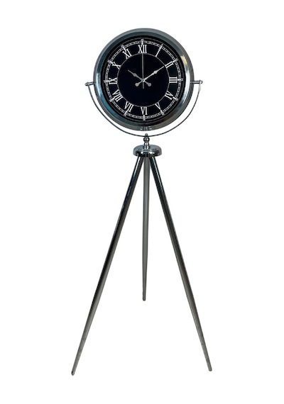 Büro Ev Ofis Dekoru İçin 150x45cm Krom Metal Imperial Tripod Ayaklı Saat Diğer