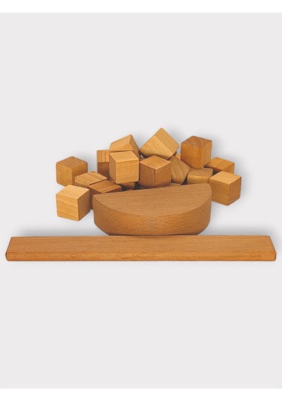 Cwwtoys Küp Denge 22 Parça Ahşap Denge Oyunu, 3 Yaş+