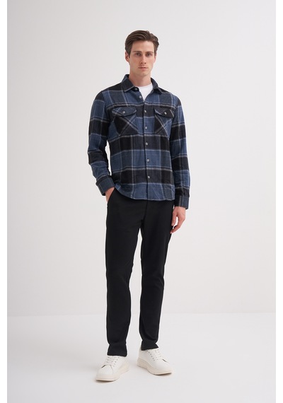 Cazador Regular Fit Cep Detaylı Oduncu Gömlek 20110 Indigo