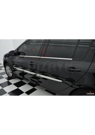 S-Dizayn Renault Clio 3 Hb Krom Yan Kapı Çıtası 6 Prç   2006-2012