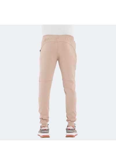 Slazenger VENOM Erkek Fermuar Cepli Dar Paça Bej Eşofman Altı