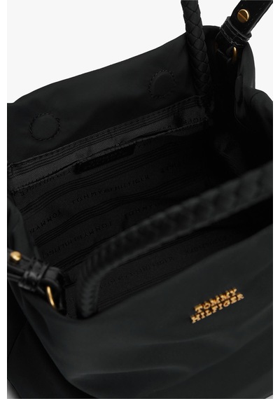 Tommy Hilfiger Th Marına Bucket Nylon Kadın Siyah Çanta - Aw0aw18831