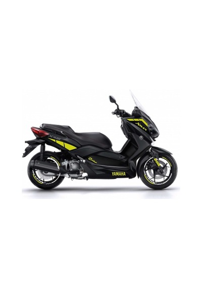 Yamaha Xmax 250 2 Kesikli Neon Sarı Renk Sticker Modeli Jant Dahi