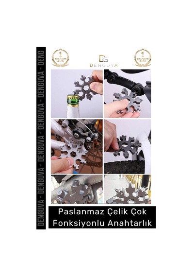 Anahtarlık Paslanmaz Çelik Alyan Tornavida Takımı Çok Fonksiyonlu Konserve Açacağı