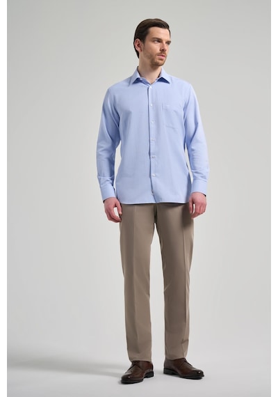 İmza Uzun Kol Desenli Armürlü Sert Yaka Cepli Pamuklu Classic Comfort Fit Gömlek 1004250171 Mavi İmza Uzun Kol Desenli Armürlü Sert Yaka Cepli Pamuklu Classic Comfort Fit Gömlek 1004250171 Mavi