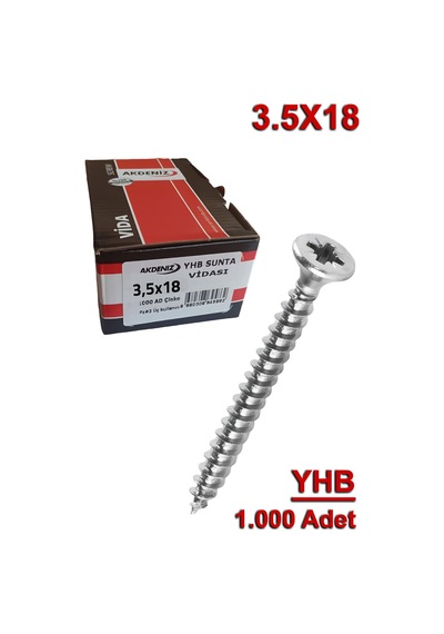 Akdeniz Sunta Vidası 3.5x18 1000 Adet Diğer