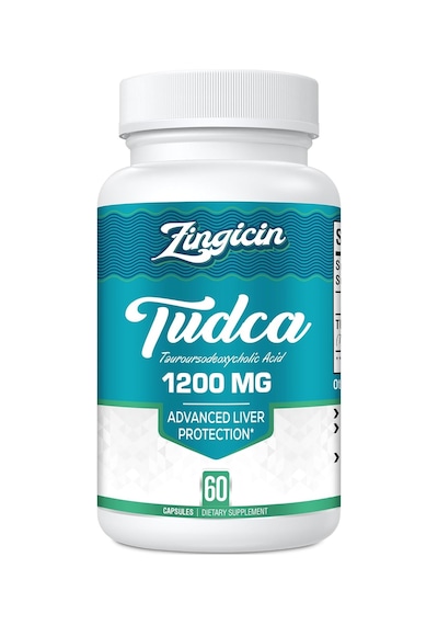 Zingicin Tudca Liver Detox Cleanse Digestion 1200mg 60 Caps