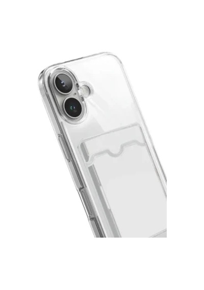 Apple Uyumlu iPhone 17 Kılıf Kartlıklı Kamera Çıkıntılı Şeffaf Darbe Korumalı A Kalite Kapak