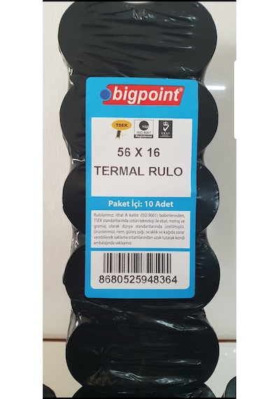Skops Bigpoint 56X16 Termal Yazarkasa Pos Rulosu