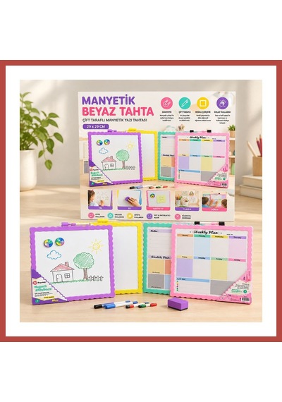Bezos Manyetik Yazı Tahtası Erdotıca Çok Renkli