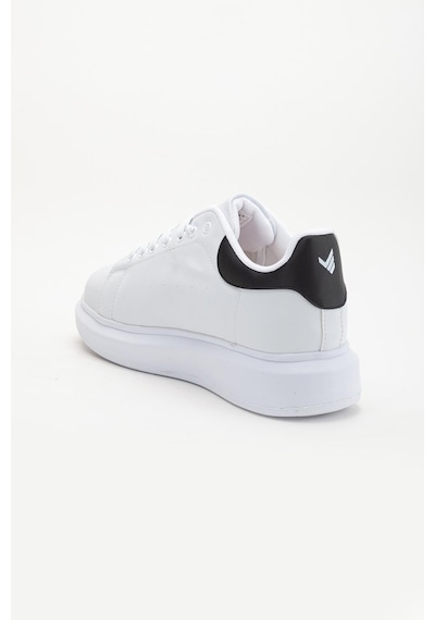 Dilimler Ayakkabı Unisex Spor Ayakkabı Beyaz Yüksek Taban Hafif Suni Deri-4157 Beyaz