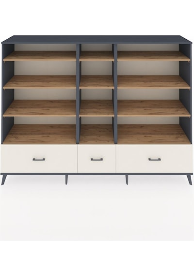 Hyperion Dolap 12 Raflı 3 Çekmeceli 220x44x163 Antrasit-çam/ayta Antrasit-çam/aytaşı Hyperion Dolap 12 Raflı 3 Çekmeceli 220x44x163 Antrasit-çam/ayta Antrasit-çam/aytaşı