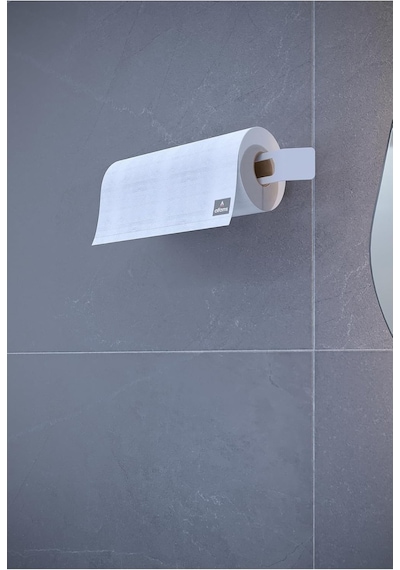 Metal Havluluk Beyaz Minimal & Dayanıklı Duvar Tipi Askı Modern Banyo Kağıt Havlu Tutac