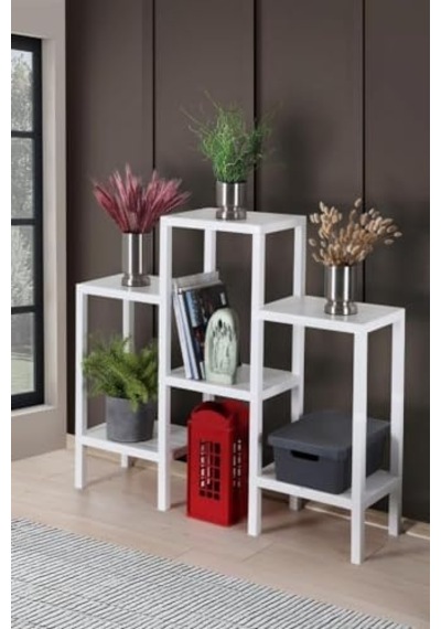 Mithra Life 6 Katlı Plastik Beyaz Banyo Mutfak Rafı Mıt1044 000 Açık Krem