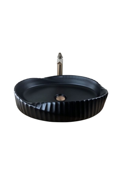 Nexa 60 Cm Mat Siyah Çanak Lavabo Renkli