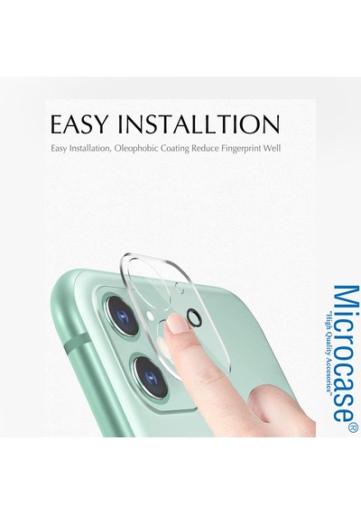 Apple Uyumlu iPhone 11 3D Kamera Camı Lens Koruyucu Glass Şeffaf Night Beat
