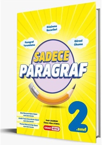 Kırmızı Beyaz Yayınları 2. Sınıf Sadece Paragraf Soru Bankası