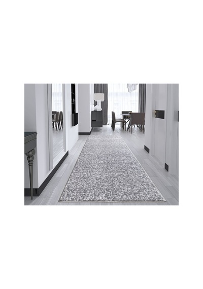 Plato Halı Parantez Saltanat Lüks Oturma Odası, Salon, Antre, Yıkanabilir Polyester Kaymaz Taban Gri Halı