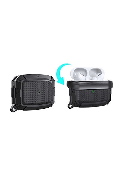 Apple AirPods Uyumlu Pro Kılıf Zore Airbag 10 Silikon Siyah