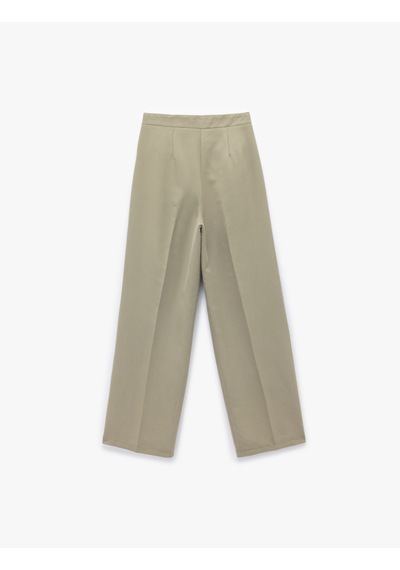Koton Modal Kumaş Rahat Kalıp Cepli Bol Paça Kumaş Pantolon Haki 5sak40312pw Haki Koton Modal Kumaş Rahat Kalıp Cepli Bol Paça Kumaş Pantolon Haki 5sak40312pw Haki