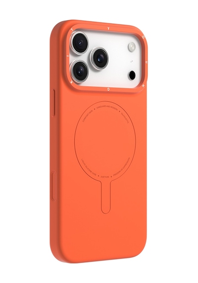 Apple Uyumlu iPhone 17 Pro Max  Kılıf M-safe Şarj Özellikli Youngkit Morandi Serisi Kapak Turuncu Turuncu