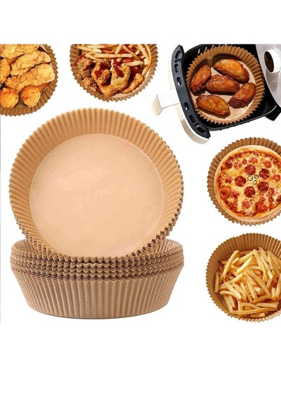 45 Adet Airfryer Pişirme Kapısı Tek Kullanımlık Kahverengi
