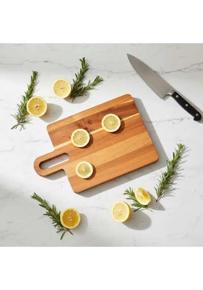Doğal Akasya Dikdörtgen Kesme Tahtası Ve Sunum Tepsisi 35x20 Cm Masif Ahşap Et, Ekmek Ve Peynir Servis Panosu B Diğer