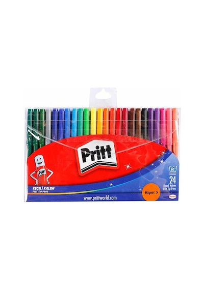 Keçeli Kalem Renkli 24'Lü Tam Boy Pritt Keçeli Kalem 24 Renk Tam