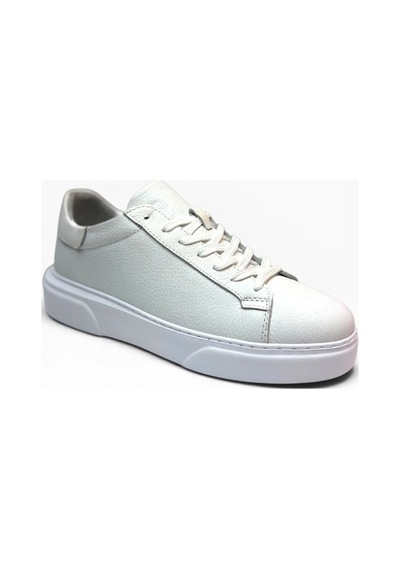 Brt Lf-050-26 Hakiki Baskı Deri Anatomik Erkek Sneaker Beyaz