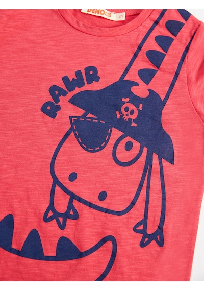 Korsan Dino Erkek Çocuk T-shirt Şort Takım