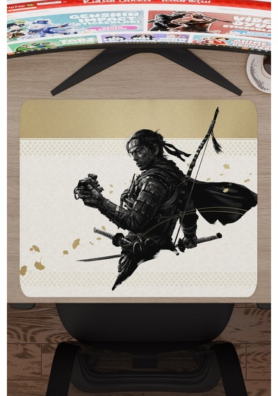 Ghost Of Tsushima Kaymaz Dikişli Kauçuk Oyuncu Mousepad V1 - 48x40 Xl Gaming Mouse Pad Fare Altlığı