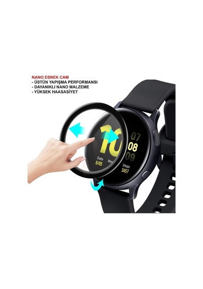 Samsung Galaxy Uyumlu Watch Active 2 40mm Ekran Koruyucu Nano Esnek Cam