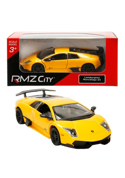 1:32 Rmz City Lamborghini Serisi Die Cast Çek Bırak Model Araba - Sarı Lamborghini Murcielago Lp 670-4 Sv