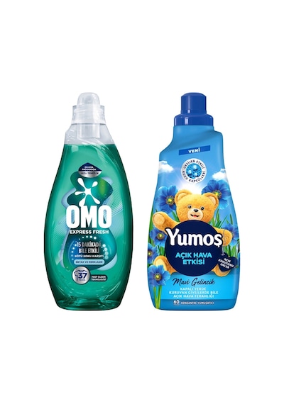 Omo Express Kötü Koku Karşıtı 1480 Ml + Yumoş Mavi Gelincik 1440 Ml 5 Adet Diğer
